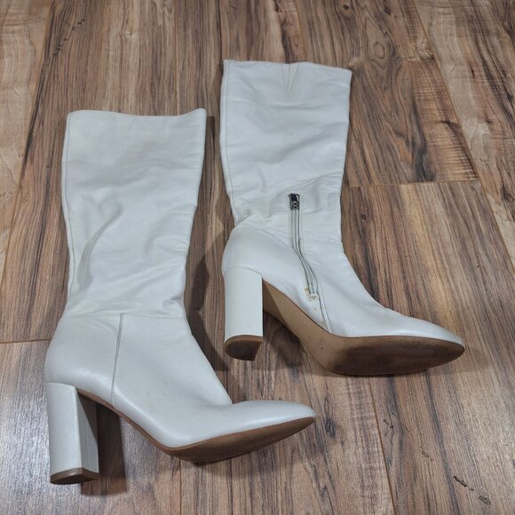 mark fisher Shoes - Mark Fisher Cream Knee High Boots size 8